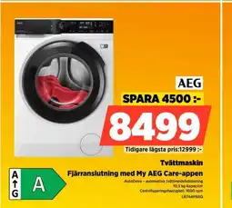 Power AEG Tvättmaskin Fjärranslutning med My AEG Care-appen erbjuda