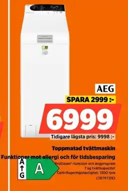Power AEG Toppmatad tvättmaskin Funktioner mot allergi och för tidsbesparing erbjuda