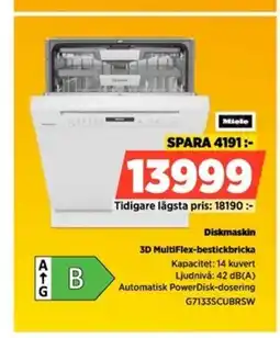 Power Miele Diskmaskin 3D MultiFlex-bestickbricka erbjuda
