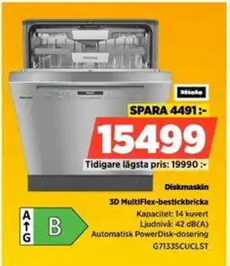 Power Miele Diskmaskin 3D MultiFlex-bestickbricka erbjuda