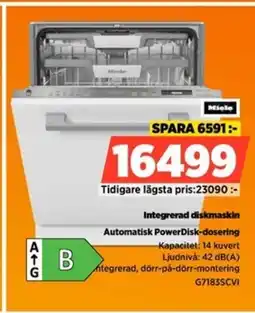 Power Miele Integrerad diskmaskin Automatisk PowerDisk-dosering erbjuda