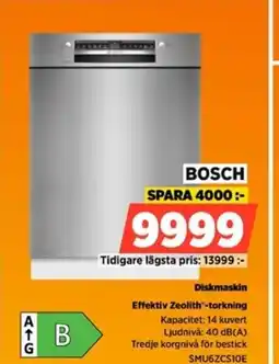 Power BOSCH Diskmaskin Effektiv Zeolith®-torkning erbjuda