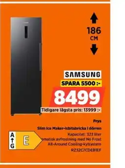 Power SAMSUNG Frys Slim Ice Maker-isbitsbricka i dörren erbjuda