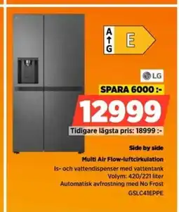 LG Side by side Multi Air Flow-luftcirkulation