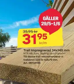 Byggmax Trall Impregnerad erbjuda