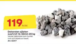 Byggmax Dekorsten sjösten svart/vit 16-32mm erbjuda