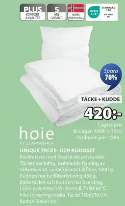 JYSK UNIQUE TÄCKE- OCH KUDDSET erbjuda