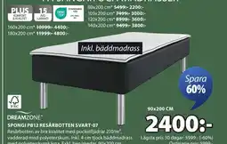 JYSK DREAMZONE SPONGI PB12 RESÅRBOTTEN SVART-07 erbjuda