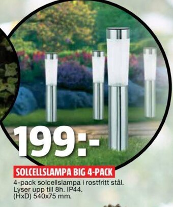 Solcellslampa Big 4-pack