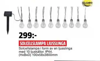 Bauhaus Solcellslampa Ljusslinga erbjuda