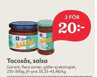 Hemköp Tacosås, salsa 2x230-300g erbjuda