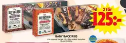 ICA Maxi Baby back ribs erbjuda