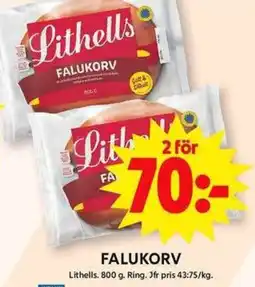 ICA Maxi LITHELLS Falukorv erbjuda