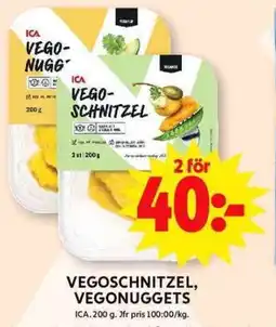 ICA Maxi ICA Vegoschnitzel, vegonuggets erbjuda