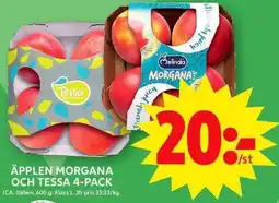 ICA Maxi Äpplen morgana och tessa 4-pack erbjuda