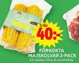 ICA Maxi ICA Förkokta majskolvar 2-pack erbjuda