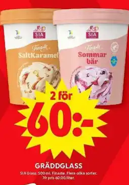 ICA Maxi SIA GLASS Gräddglass erbjuda