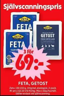 ICA Maxi ZETA Feta, getost erbjuda