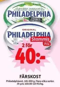 ICA Maxi PHILADELPHIA Färskost erbjuda