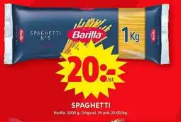 ICA Maxi BARILLA Spaghetti erbjuda