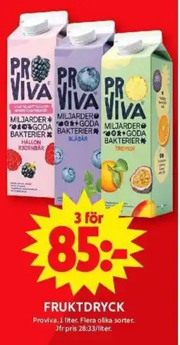 ICA Maxi PROVIVA Fruktdryck erbjuda