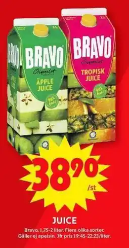 ICA Maxi BRAVO Juice erbjuda