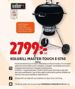 ICA Maxi WEBER Kolgrill master-touch e-5750 erbjuda
