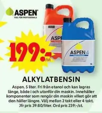 ICA Maxi ASPEN Alkylatbensin erbjuda