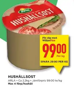 Willys ARLA Hushållsost erbjuda