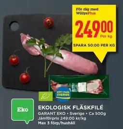 Willys Ekologisk fläskfilé erbjuda