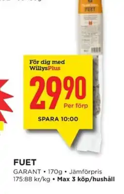 Willys GARANT Fuet erbjuda