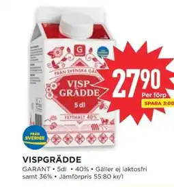 Willys GARANT Vispgrädde erbjuda