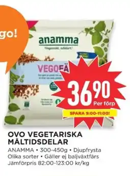 Willys ANAMMA Ovo vegetariska måltidsdelar erbjuda