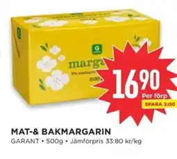Willys GARANT Mat-& bakmargarin erbjuda