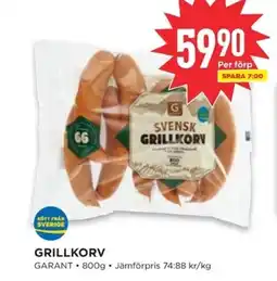 Willys GARANT Grillkorv erbjuda