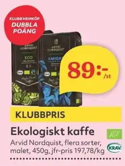 ARVID NORDQUIST Ekologiskt kaffe