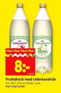 ICA Kvantum ICA Fruktdryck med ciderkaraktär erbjuda
