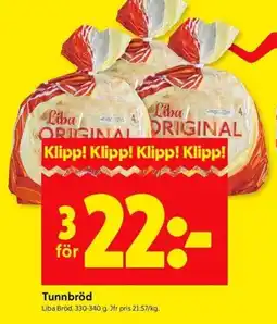 ICA Kvantum Tunnbröd erbjuda