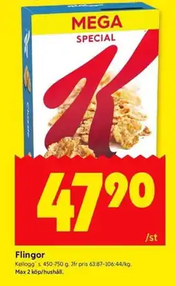 ICA Kvantum KELLOGG'S Flingor erbjuda
