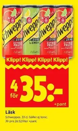 ICA Kvantum SCHWEPPES Läsk erbjuda
