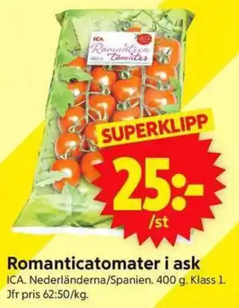 ICA Supermarket ICA Romanticatomater i ask erbjuda