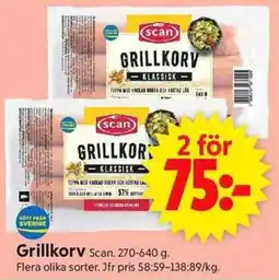 ICA Supermarket SCAN Grillkorv erbjuda