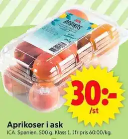 ICA Supermarket ICA Aprikoser i ask erbjuda