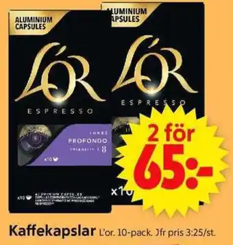 ICA Supermarket L'OR Kaffekapslar erbjuda