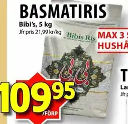 Matvärlden Tensta BIBI'S Basmatiris erbjuda