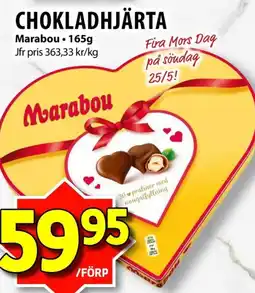 Matvärlden Tensta MARABOU Chokladhjärta erbjuda