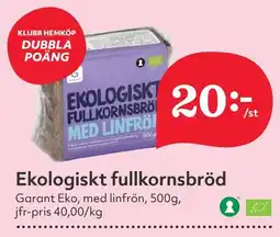 GARANT Ekologiskt fullkornsbröd