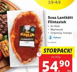 Lidl SVEA LANTKÖTT Flintastek erbjuda