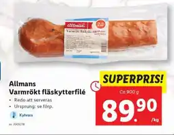 Lidl Allmans Varmrökt fläskytterfilé erbjuda