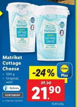 Lidl MATRIKET Cottage Cheese erbjuda